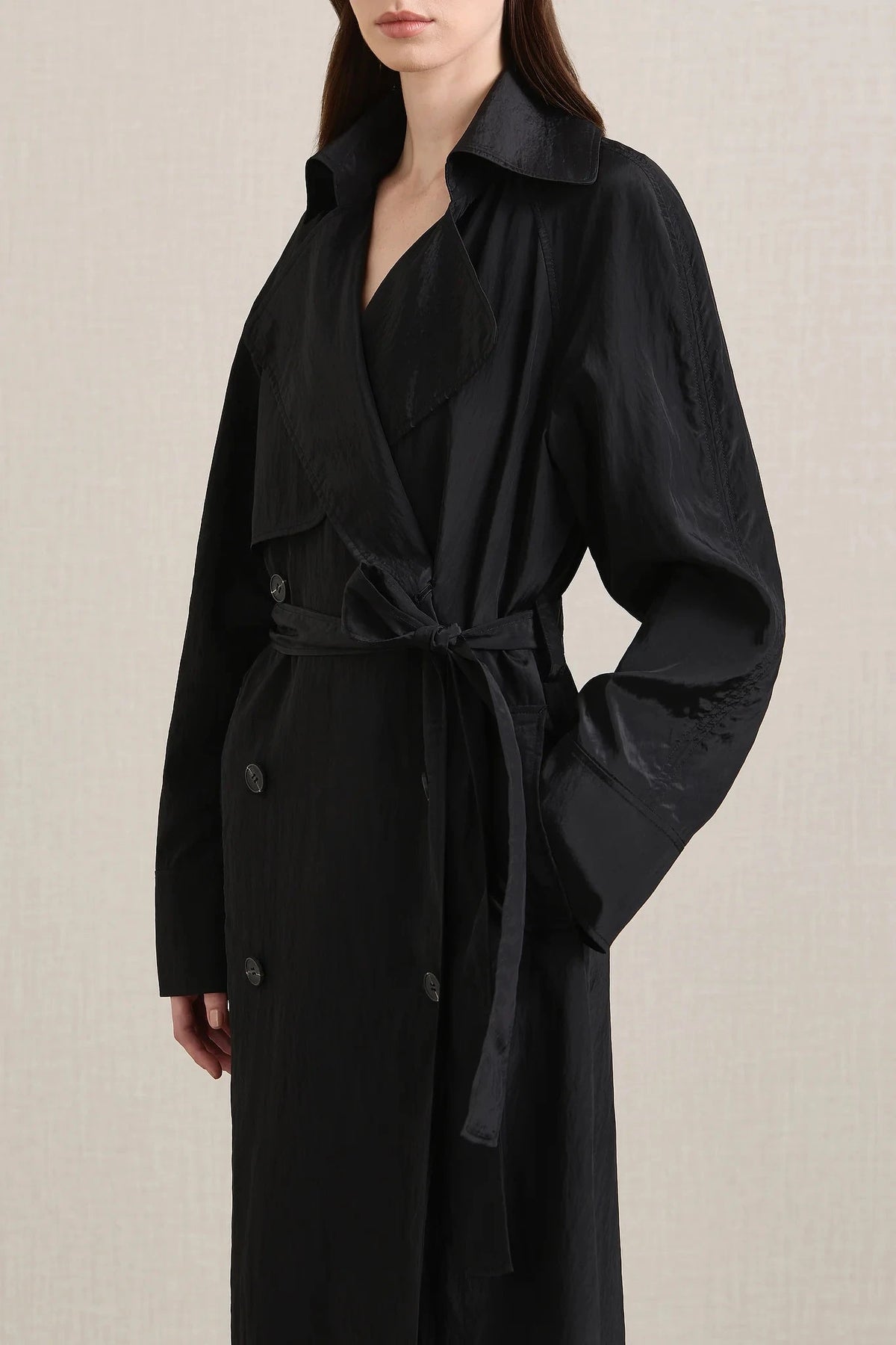 A. Emery Coat Ives Trench, Black Soho-Boutique