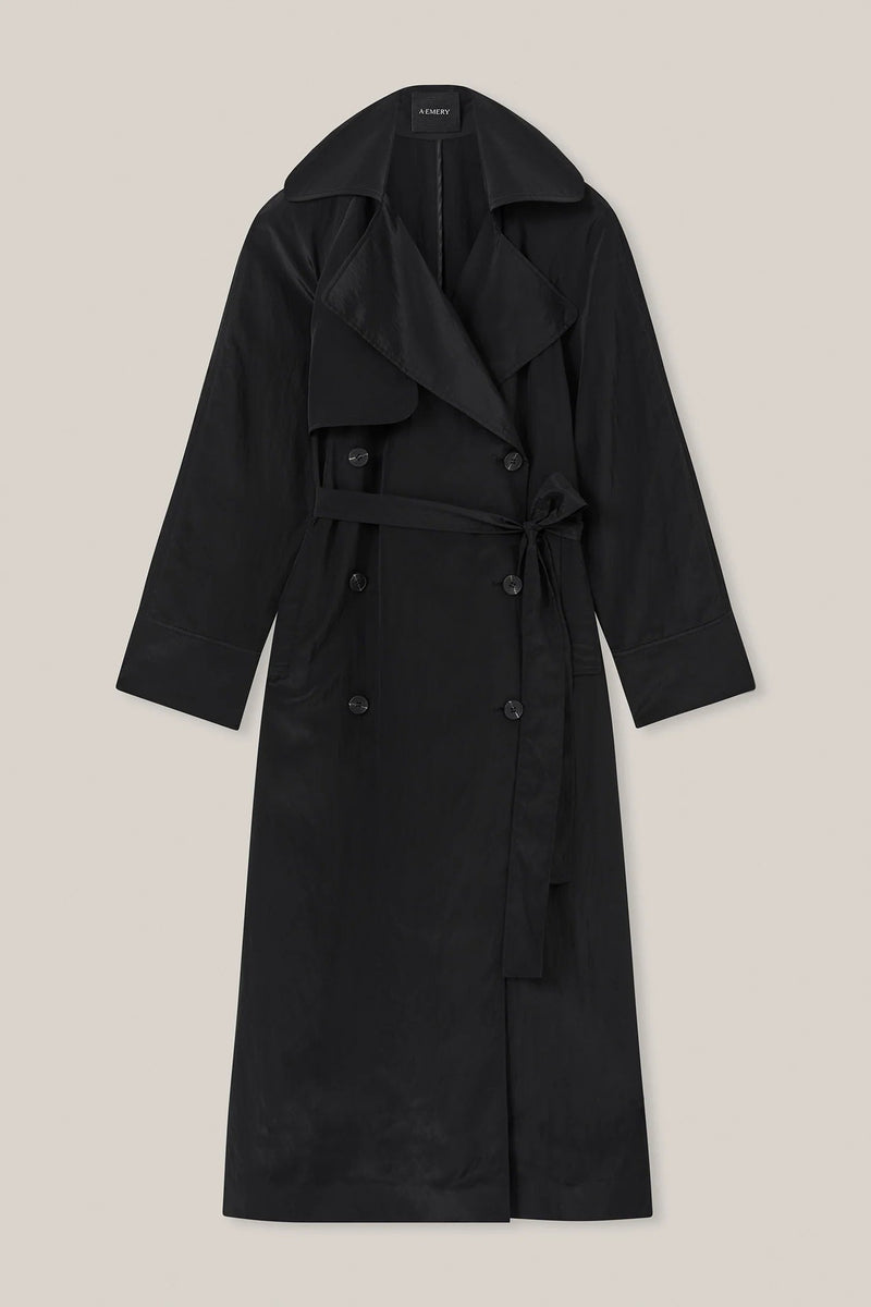 A. Emery Coat Ives Trench, Black Soho-Boutique