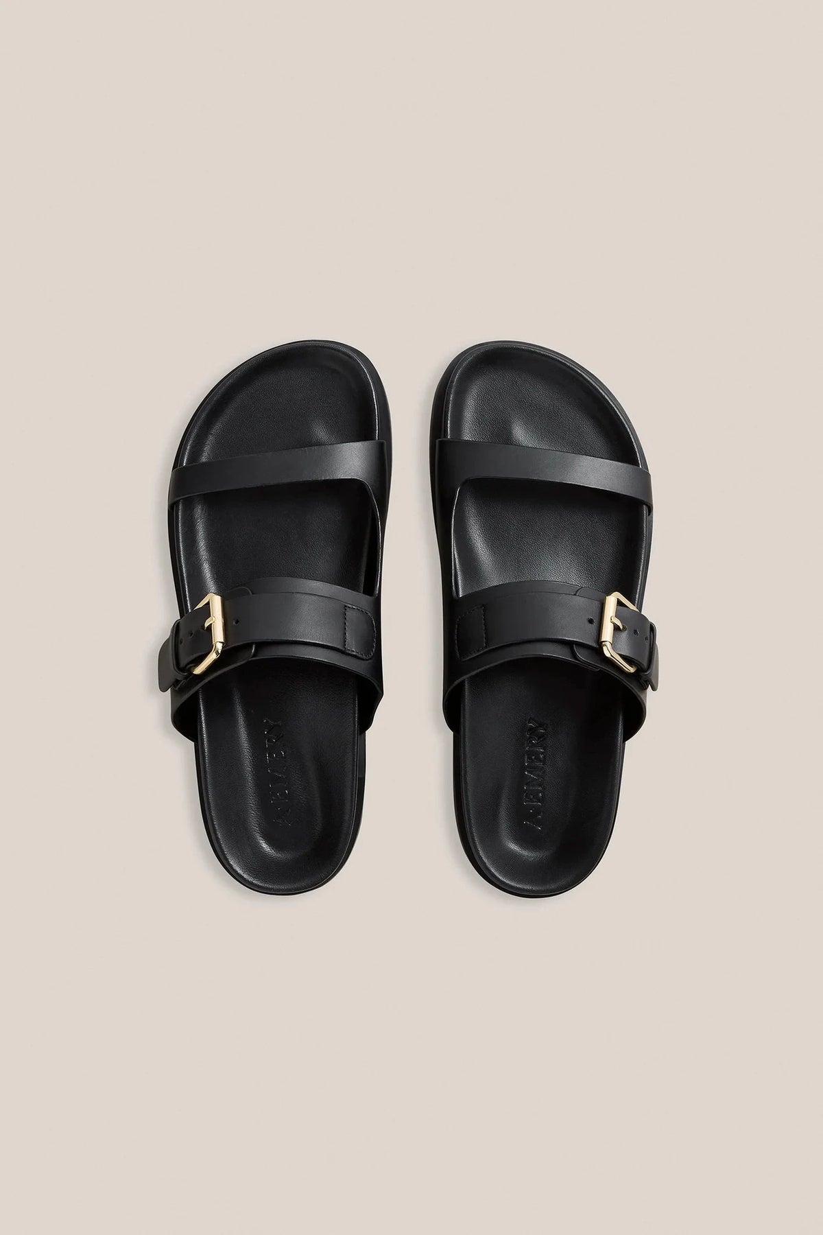 ◆PAES◆ Square Panel Sandal Black Prince Sandal, Black – Soho Boutique
