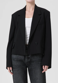 AGOLDE Blazer Callie Cropped Blazer, Black Soho-Boutique