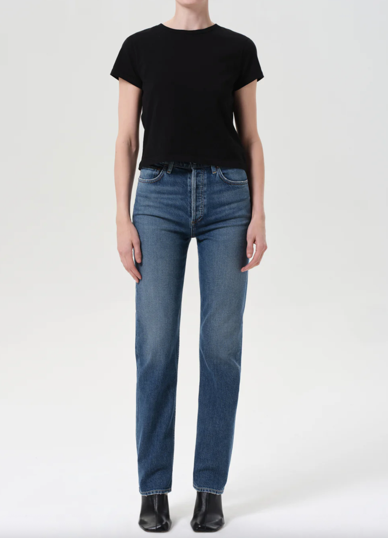 AGOLDE Denim 90's Pinch Waist Long, Overcast Soho-Boutique