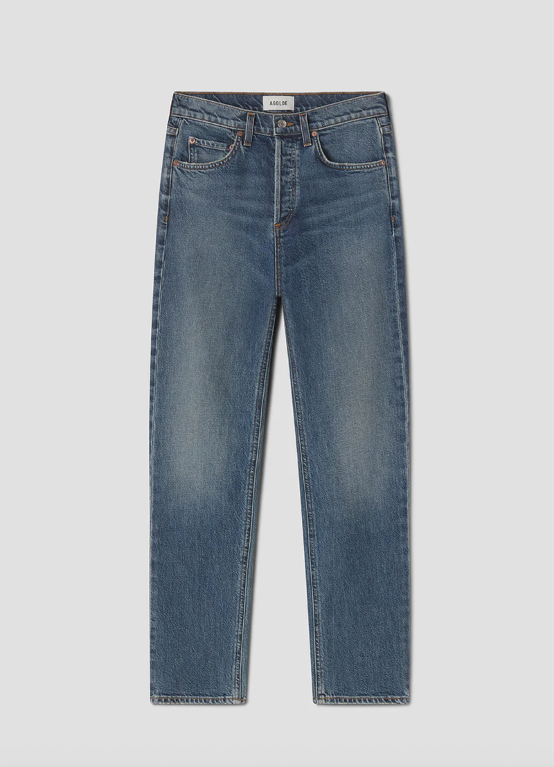 AGOLDE Denim 90's Pinch Waist Long, Overcast Soho-Boutique