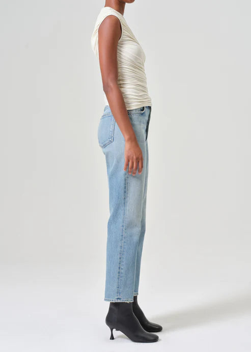 AGOLDE Denim 90s Pinch Waist Crop Denim, Ripple Soho-Boutique