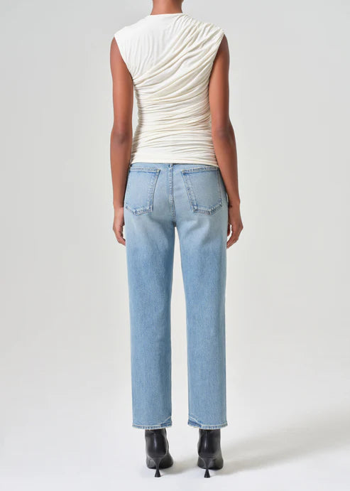 AGOLDE Denim 90s Pinch Waist Crop Denim, Ripple Soho-Boutique