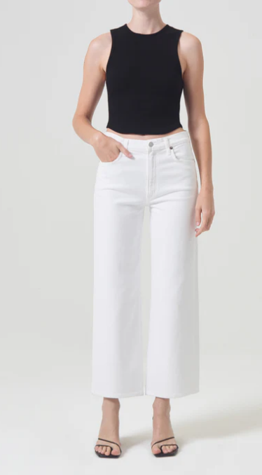 AGOLDE Denim Harper Crop, Sour Cream Soho-Boutique