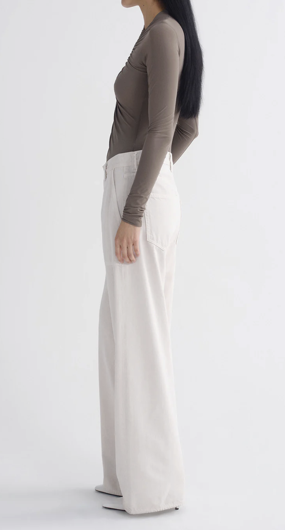 AGOLDE Denim Low Curve Utility Jean, Bone Soho-Boutique