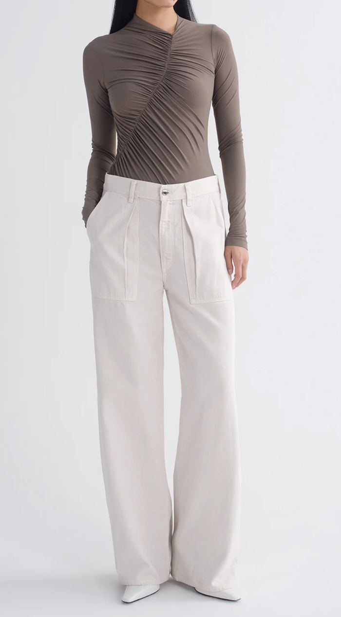 AGOLDE Denim Low Curve Utility Jean, Bone Soho-Boutique