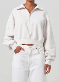 AGOLDE Sweatshirt Bethan Quarter Zip, Wired Soho-Boutique