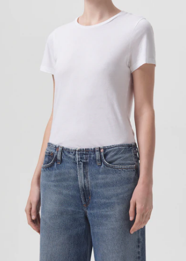 AGOLDE T-Shirt Annise Tee, White Soho-Boutique