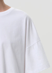 AGOLDE T-Shirt Arli Cropped Tee, White Soho-Boutique