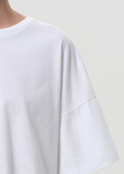 AGOLDE T-Shirt Arli Cropped Tee, White Soho-Boutique