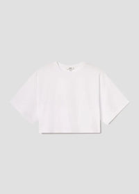 AGOLDE T-Shirt Arli Cropped Tee, White Soho-Boutique