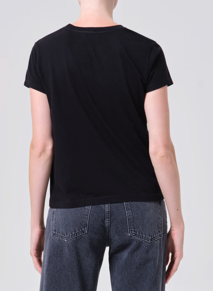 AGOLDE T-Shirt Long Line Adine Tee, Black Soho-Boutique