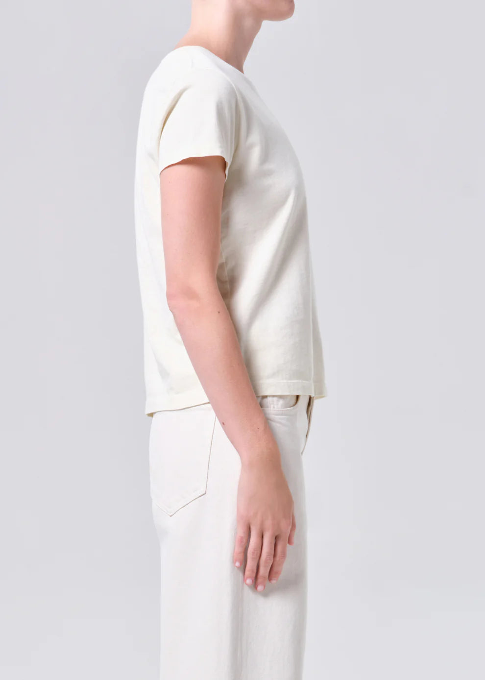 AGOLDE T-Shirt Long Line Adine Tee, Blonde Soho-Boutique