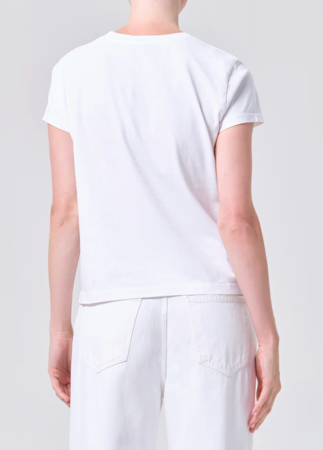 AGOLDE T-Shirt Long Line Adine Tee, White Soho-Boutique