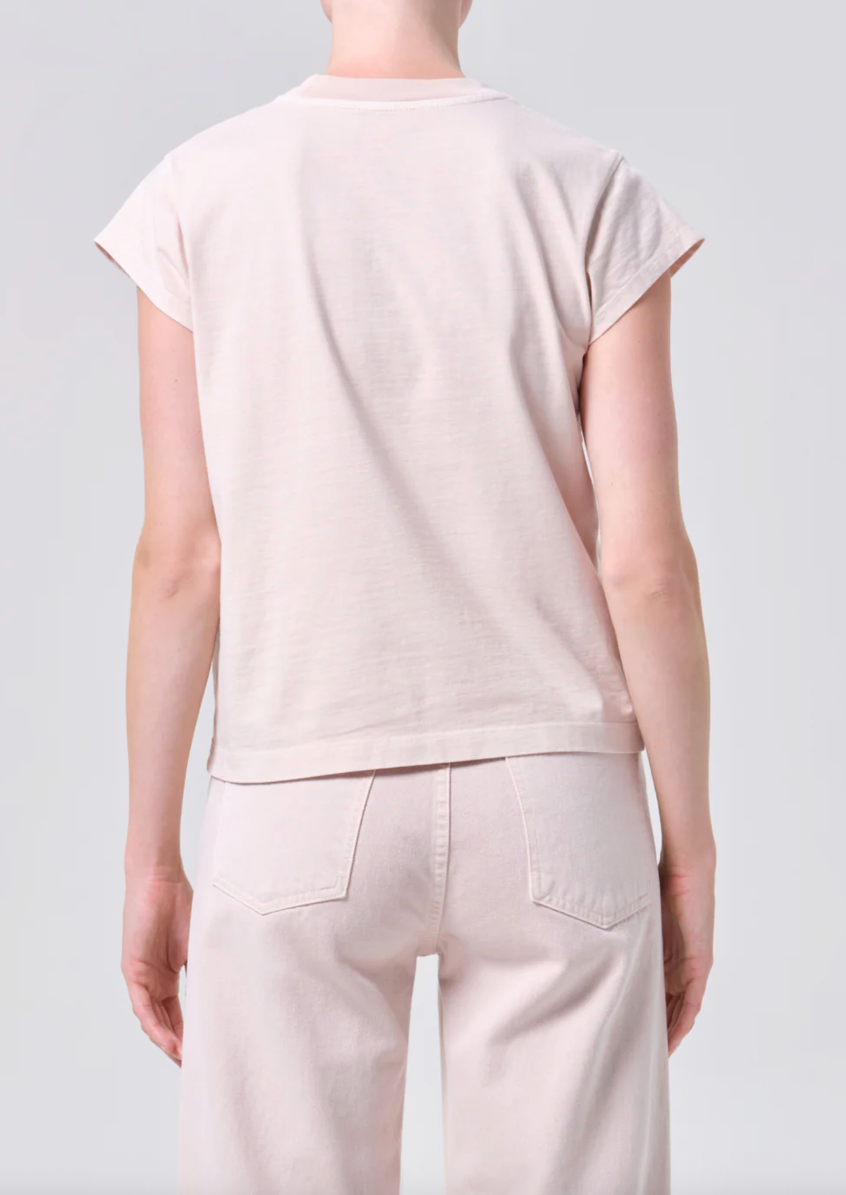 AGOLDE T-Shirt Long Line Bryce Cap Sleeve Tee, Foundation Soho-Boutique