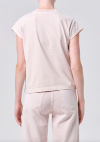 AGOLDE T-Shirt Long Line Bryce Cap Sleeve Tee, Foundation Soho-Boutique