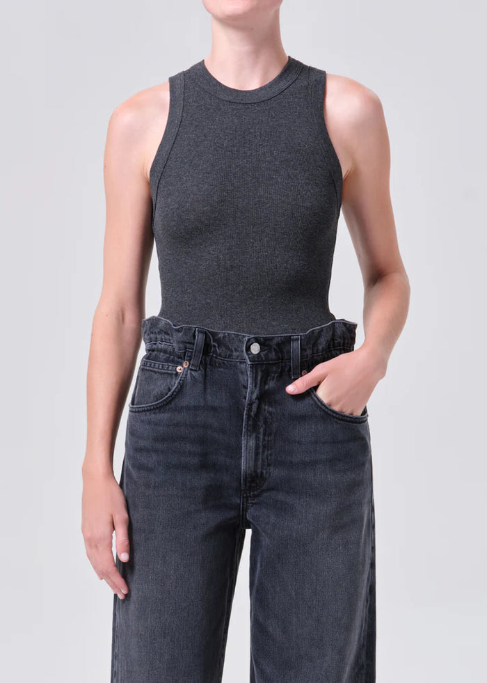 AGOLDE Tank Leigh Tank, Charcoal Heather Soho-Boutique