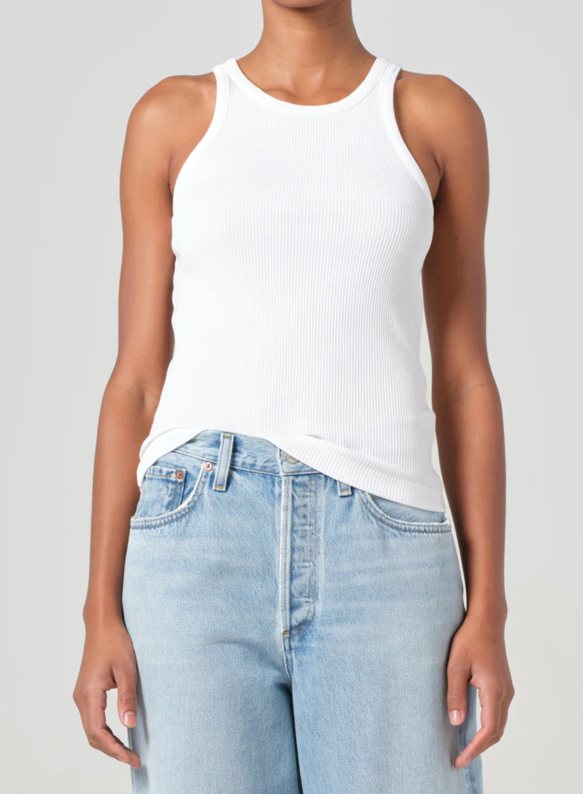 AGOLDE Tank Rayne Tank, White Soho-Boutique