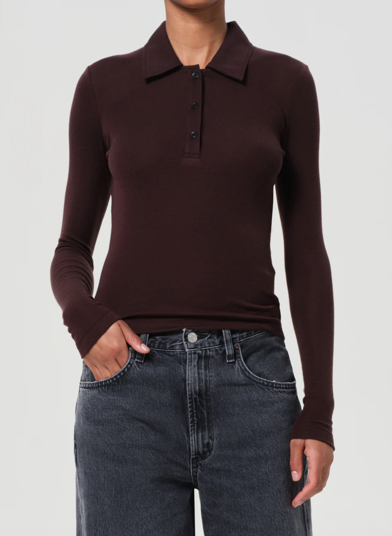 AGOLDE Top Amos Polo, Root Soho-Boutique