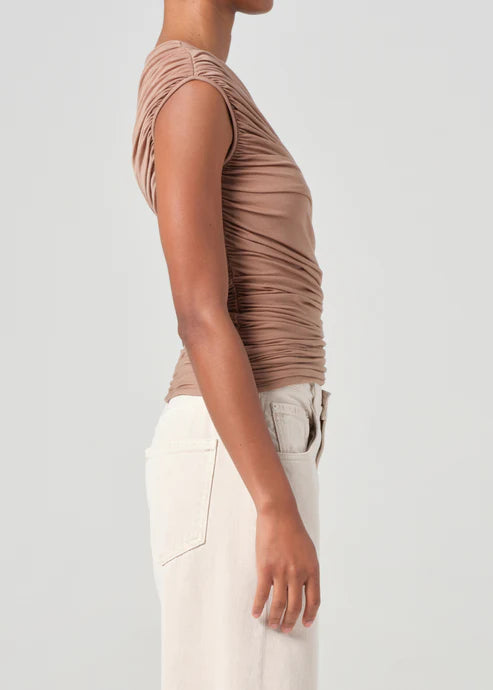 AGOLDE Top Ester Twist Tank, Moth Soho-Boutique