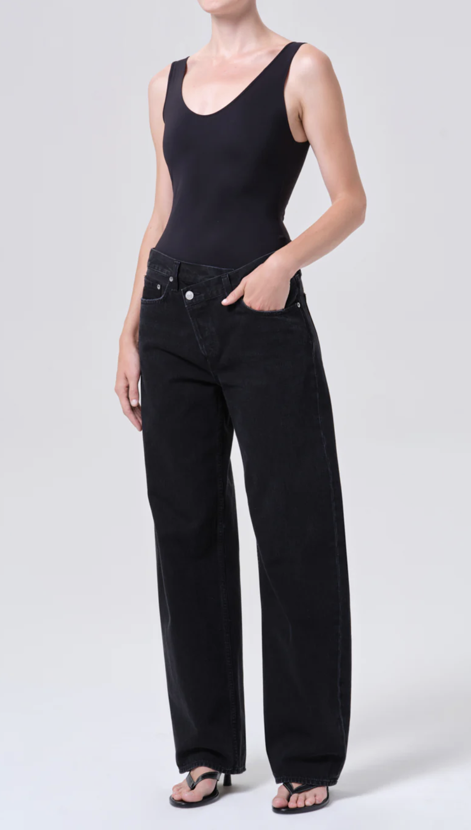 AGOLDE Top Tora Bodysuit, Black Soho-Boutique