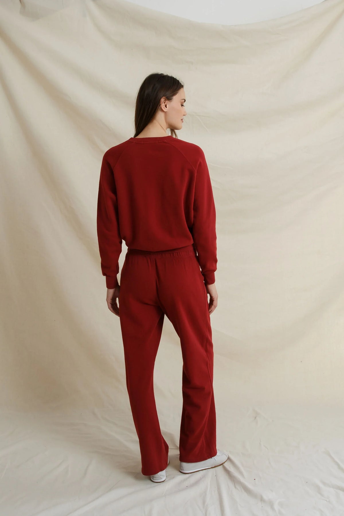 Alexi Crew Sweatshirt, Ruby Red