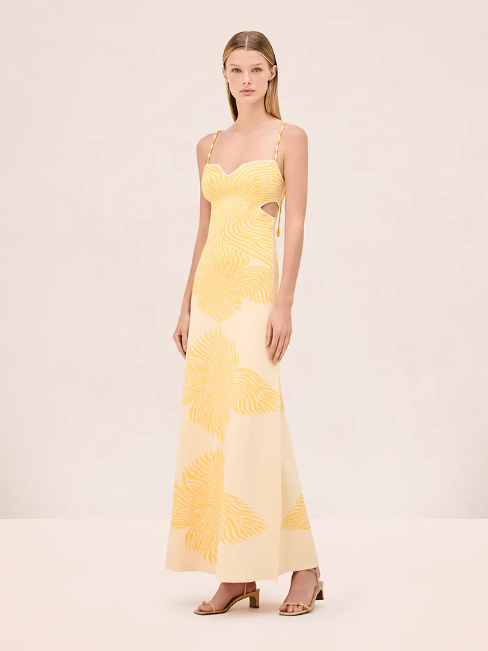 ALEXIS Dress Rayana Midi Dress, Yellow Bloom Soho-Boutique