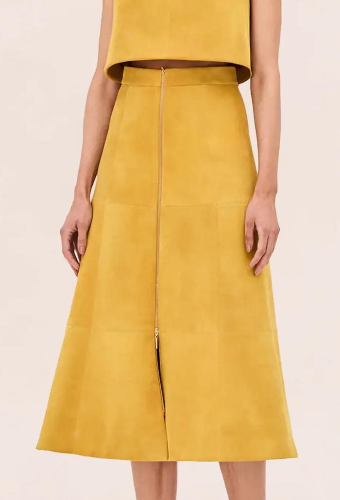 ALEXIS Skirt Bently Skirt, Citrine Suede Soho-Boutique