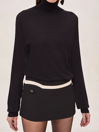 ALEXIS Top Barris Turtleneck Top, Black Soho-Boutique