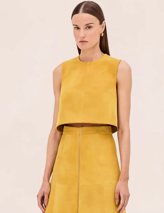 ALEXIS Top Marni Top, Citrine Suede Soho-Boutique