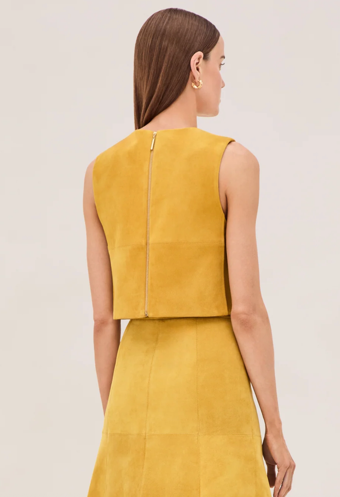 ALEXIS Top Marni Top, Citrine Suede Soho-Boutique