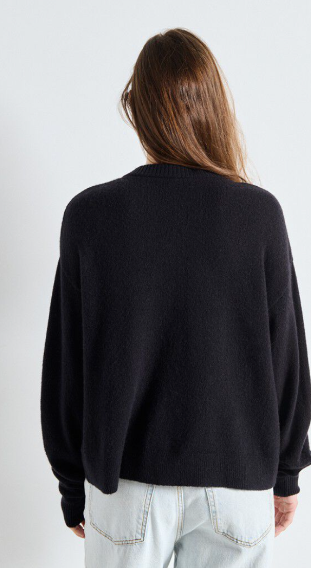 American Vintage Sweater Damsville Cardigan, Black Soho-Boutique