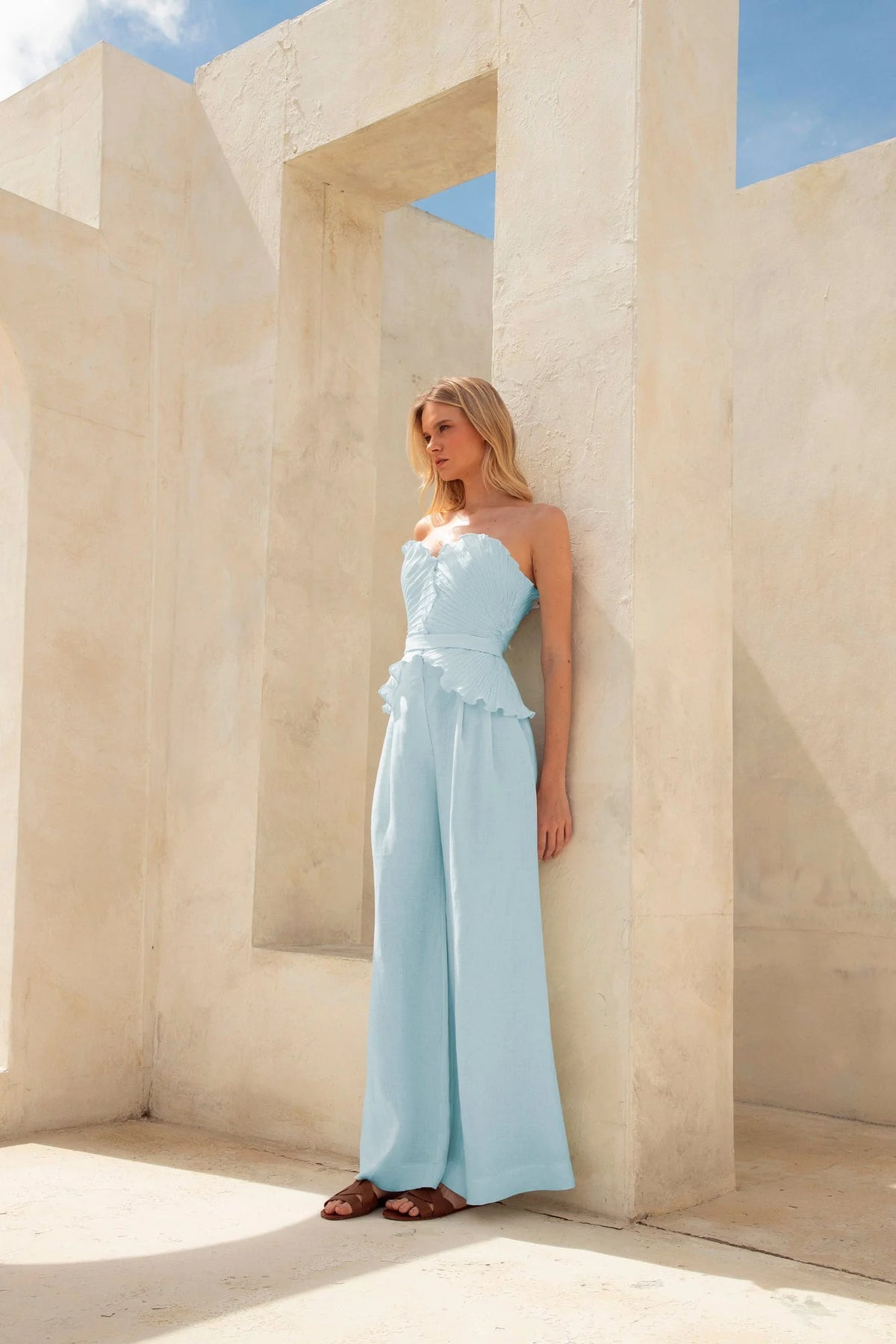ANDRES OTALORA Dress De Tres, Baby Blue Soho-Boutique