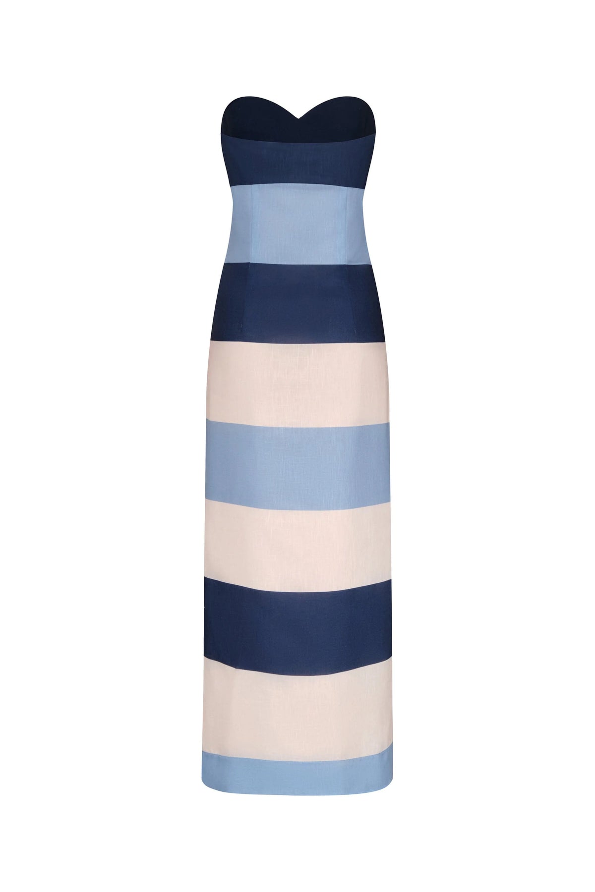 ANDRES OTALORA Dress Sono Veri, Maxi Blue Stripes Soho-Boutique
