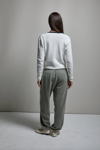 ASHER Cardigan Pipa Pointelle Cardigan, White Soho-Boutique