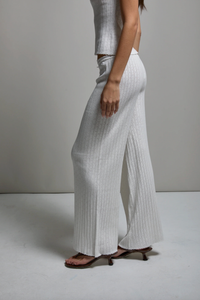 ASHER Pant Paloma Pointelle Pant, White Soho-Boutique