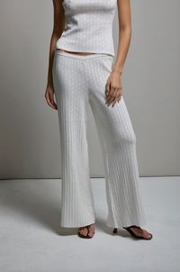 ASHER Pant Paloma Pointelle Pant, White Soho-Boutique