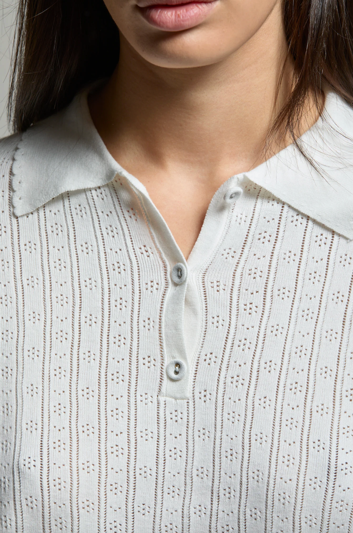 ASHER Presley Polo, White Soho-Boutique