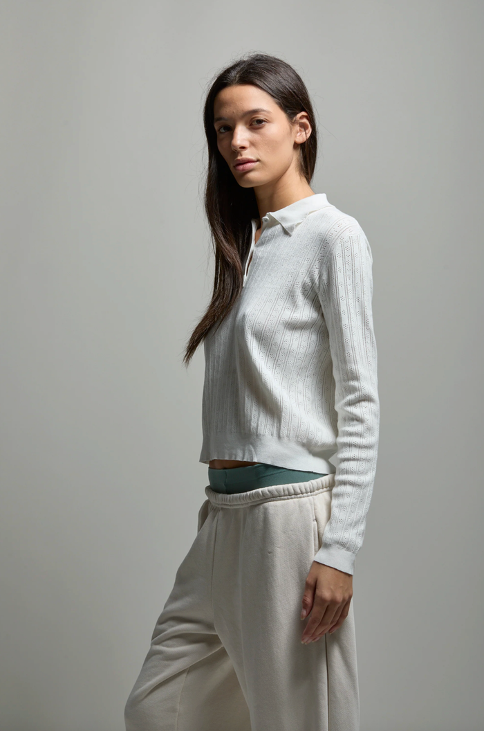 ASHER Presley Polo, White Soho-Boutique