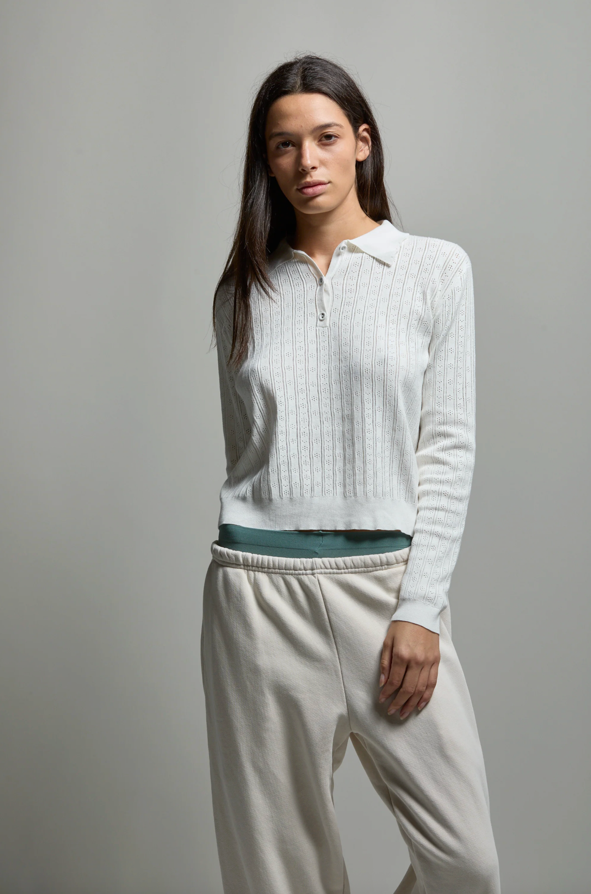 ASHER Presley Polo, White Soho-Boutique