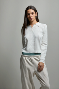 ASHER Presley Polo, White Soho-Boutique