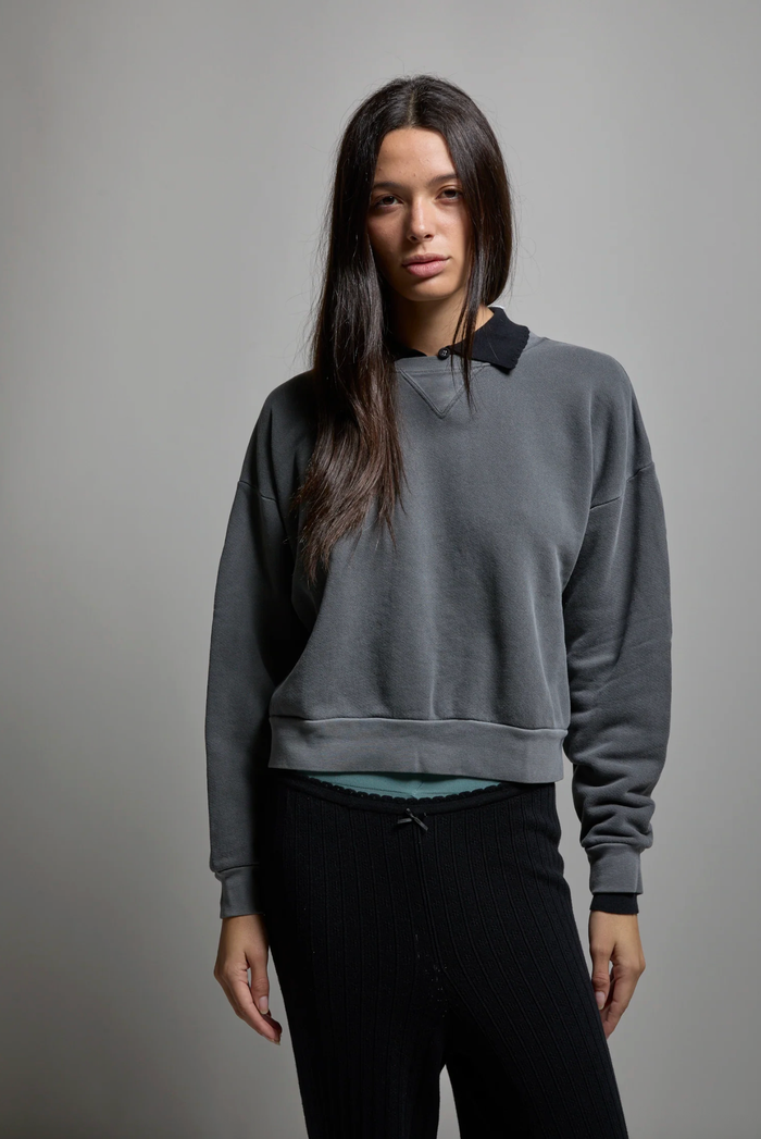 ASHER Sweatshirt Cameron Crewneck, Vintage Black Soho-Boutique