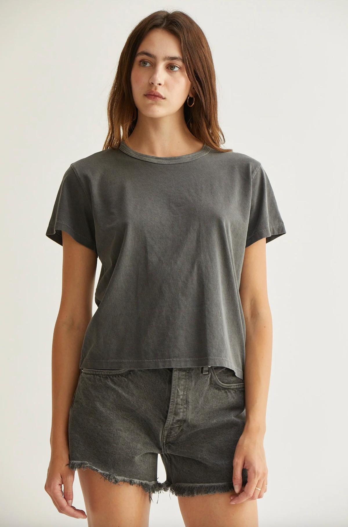 ASHER Top Marielle Classic Tee, Vintage Black Soho-Boutique