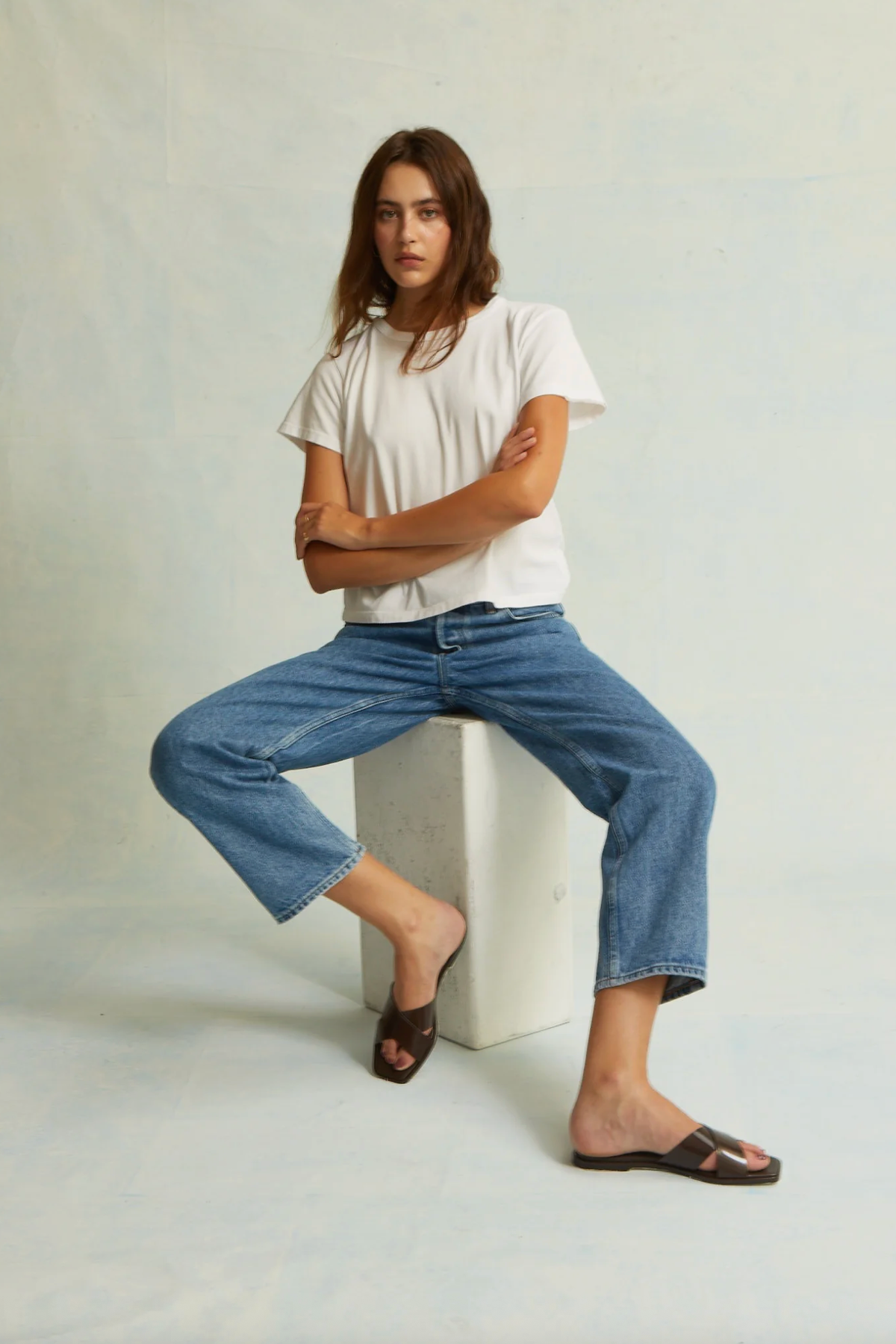 ASHER Top Marielle Classic Tee, White Soho-Boutique