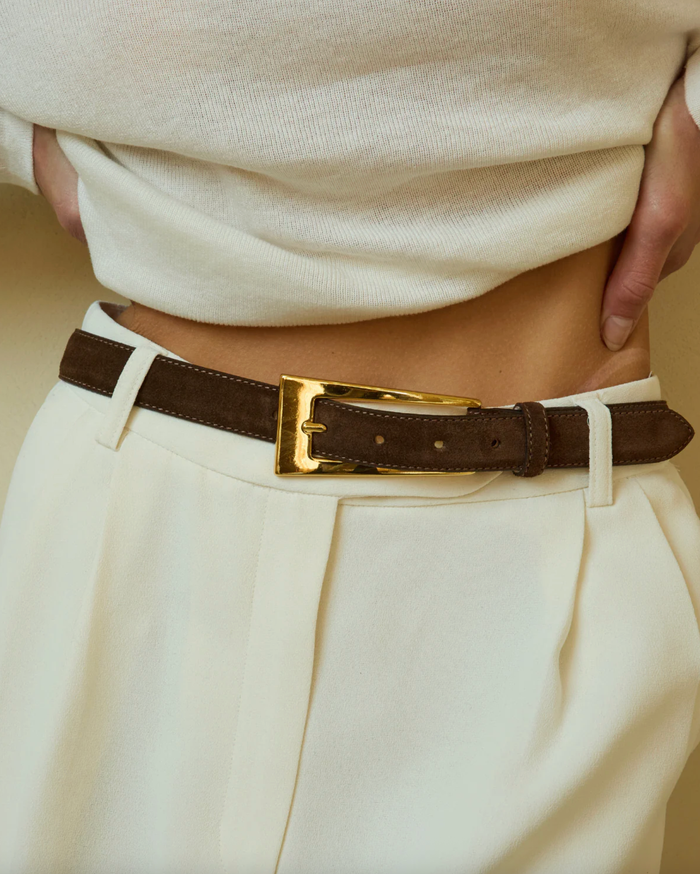 Aureum Belt No. 10 Belt, Chocolate/Gold Soho-Boutique