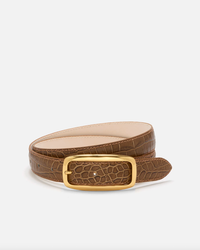 Aureum Belt No. 19 Belt, Tuscan Croc/Gold Soho-Boutique