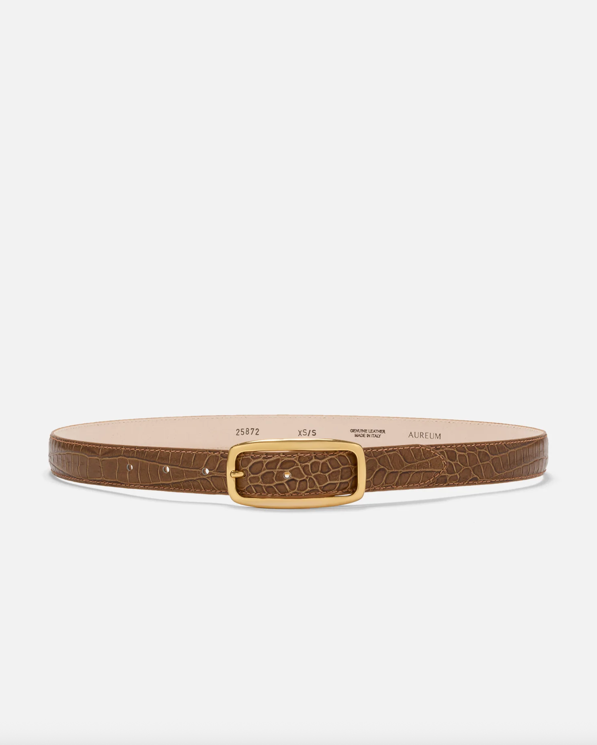 Aureum Belt No. 19 Belt, Tuscan Croc/Gold Soho-Boutique