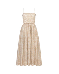 byTiMo Dress Checks Bandeau Dress, Khaki Soho-Boutique