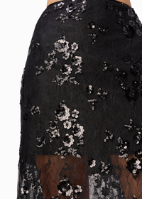 Cami NYC Skirt Aylin Sequin Lace Midi Skirt, Black Soho-Boutique